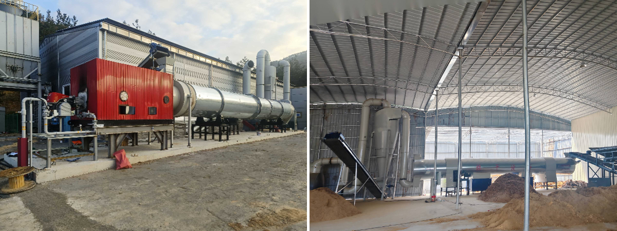 Pengering Drum Industri Beroperasi