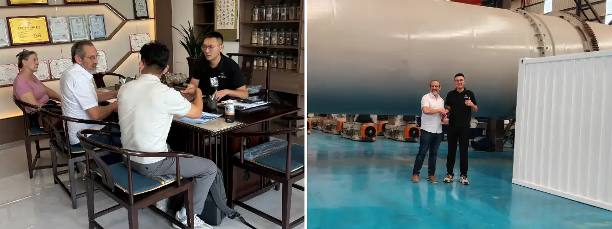 South African Customer Visits Yuchuan to Inspect Corn Cob Drying Equipment South African Customer Visits Yuchuan to Inspect Corn Cob Drying Equipment
