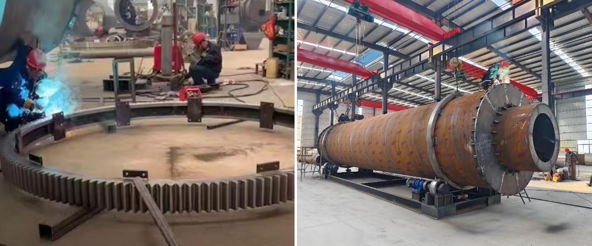 Secador de tambor rotatorio de tres pasos