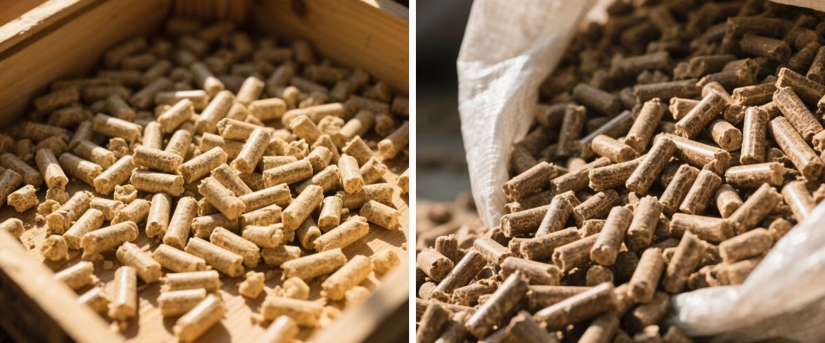 Línea de pellets de palma